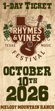 Ticket - Rhymes & Vines 21st Annual Music Fest 2026
