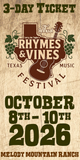 Ticket - Rhymes & Vines 21st Annual Music Fest 2026